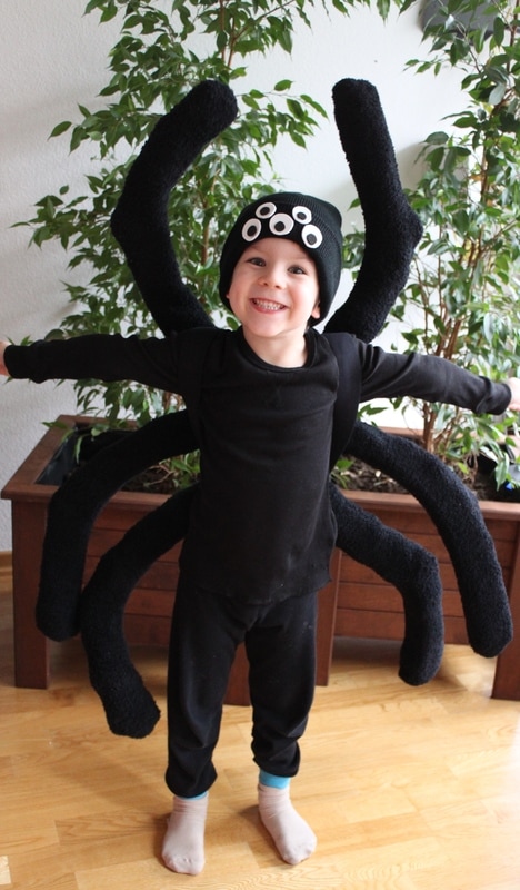Easy No-Sew DIY Spider Costume